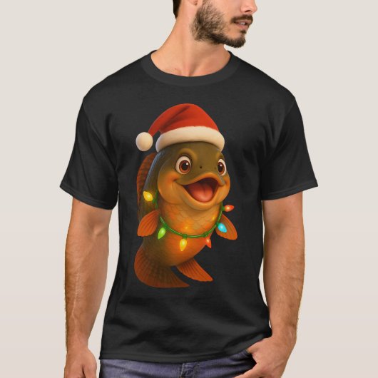 クリスマスのアラパイマの魚 Tシャツ (正面)