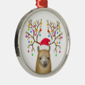 クリスマスのアルパカのオーナメント メタルオーナメント (右)