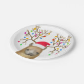 クリスマスのアルパカの紙皿 ペーパープレート (アングル)