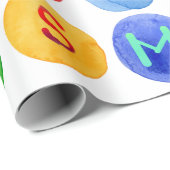 クリスマスのアルファベットの水彩画パターンギフト用包装紙 ラッピングペーパー (ロールコーナー)