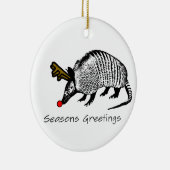 クリスマスのアルマジロ セラミックオーナメント (右)