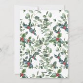 クリスマスのアレンジレッドグリーンハッピーホリデー シーズンカード (裏面)