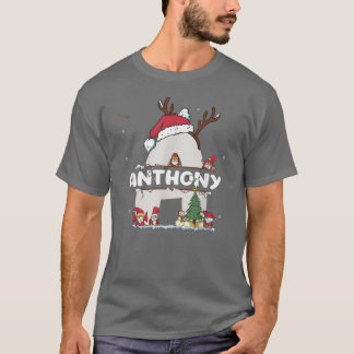 クリスマスのアンソニー・クリスマスwアンソニー名おもしろい tシャツ
