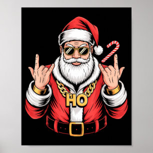 クリスマスのアンティークサンタホー・ホーチェーン レトロクリスマスの反逆者 ポスター