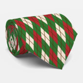 クリスマスのアーガイル柄のなタイ ネクタイ (ロール)