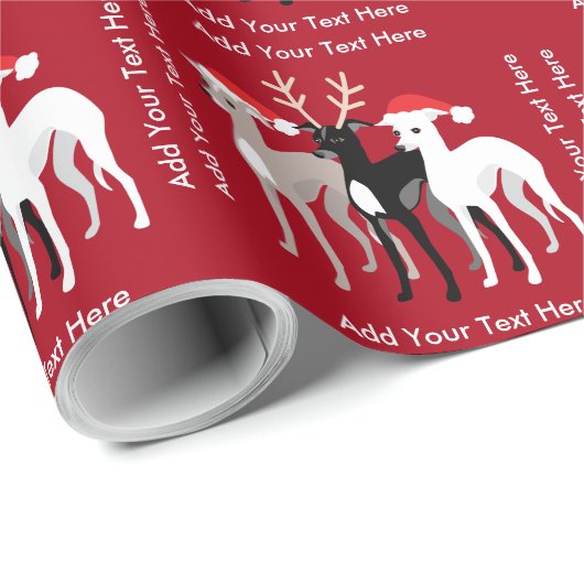 クリスマスのイギーカスタム文字と色 ラッピングペーパー (ロールコーナー)