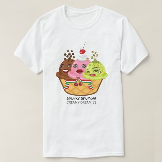 クリスマスのイタリアン スパンキー スプモーニ Tシャツ (デザイン正面)