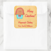 クリスマスのイチョウカスタムパン食品瓶ラベル スクエアシール (バッグ)