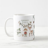 クリスマスのイニシャルホリデー コーヒーマグカップ (左)