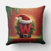 クリスマスのイニシャルWギフト クッション (裏面)