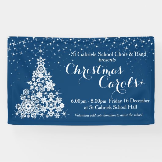 クリスマスのイベントの輝きの木の旗 横断幕 (横)