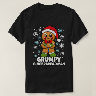 クリスマスのイライラしたジンジャーブレッドマン Tシャツ
