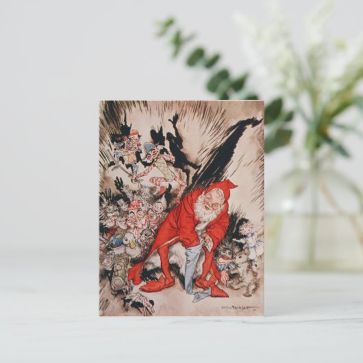 クリスマスのイラストレーション シーズンポストカード (スタンド正面)