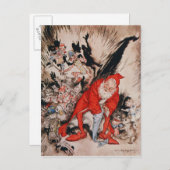 クリスマスのイラストレーション シーズンポストカード (正面/裏面)