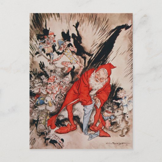 クリスマスのイラストレーション シーズンポストカード (正面)