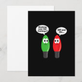 クリスマスのイルミネーションがひと際目立つ、あるあるネタです。 招待状 (正面/裏面)