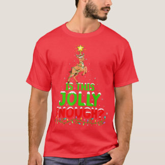 クリスマスのイルミネーションってこれで陽気なアンテロープのクリスマス Tシャツ