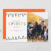 クリスマスのイルミネーションで気持ちを明るく 招待状 (正面/裏面)