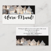 クリスマスのイルミネーションのある新しい家に移動しました エンクロージャーカード (正面/裏面)