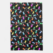 クリスマスのイルミネーションパターン キッチンタオル (縦)