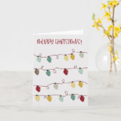 クリスマスのイルミネーション カード (黄色い花)