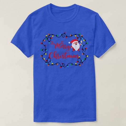 クリスマスのイルミネーション サンタクロース 女性 男性 子供たち Tシャツ (デザイン正面)