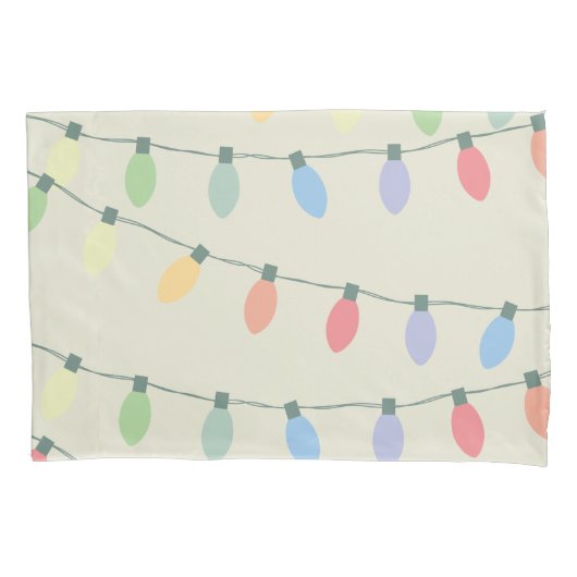 クリスマスのイルミネーション 枕カバー (正面)