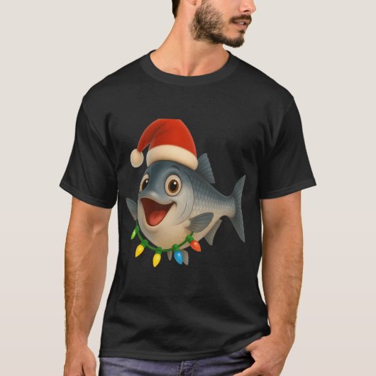 クリスマスのイワシ Tシャツ (正面)