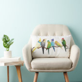 クリスマスのインコ及びCockatiels ランバークッション (椅子)