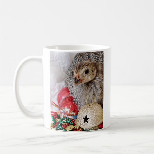 クリスマスのインコ コーヒーマグカップ (左)
