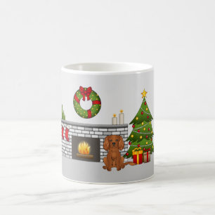 クリスマスのインテリアとルビーのキャバリア・スパニエル コーヒーマグカップ