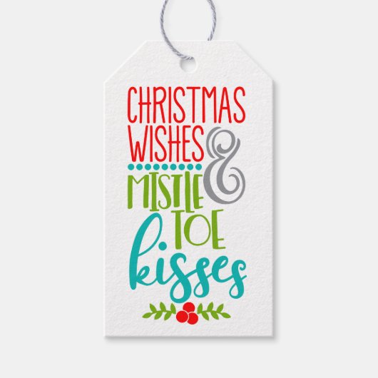 クリスマスのウィズミスタントーキスカスタムギフトラベル ギフトタグ (正面)