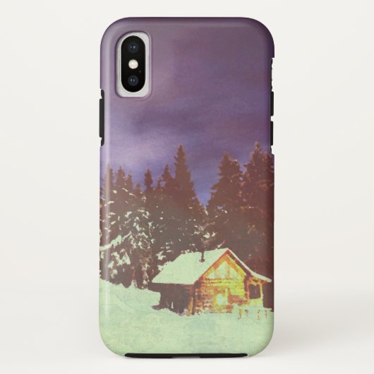 クリスマスのウィンター・ワンダーランドのモチーフ Case-Mate iPhoneケース (裏面)