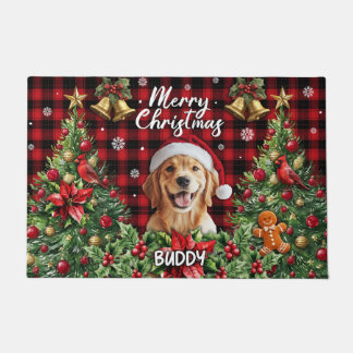 クリスマスのウェルカム玄関マット - 祝祭のホリデーウェルカム ドアマット