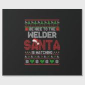 クリスマスのウェルダーにおもしろい優しい ラッピングペーパー (フラット)