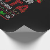 クリスマスのウェルダーにおもしろい優しい ラッピングペーパー (角)