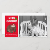 クリスマスのウォンバット写真 シーズンカード (正面/裏面)