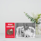 クリスマスのウォンバット写真 シーズンカード (スタンド正面)