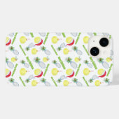 クリスマスのウォーターカラーテニスラケットとボール Case-Mate iPhoneケース (裏面 (横))