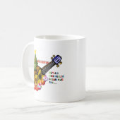 クリスマスのウクレレのワイシャツ コーヒーマグカップ (正面左)