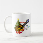 クリスマスのウクレレのワイシャツ コーヒーマグカップ (左)