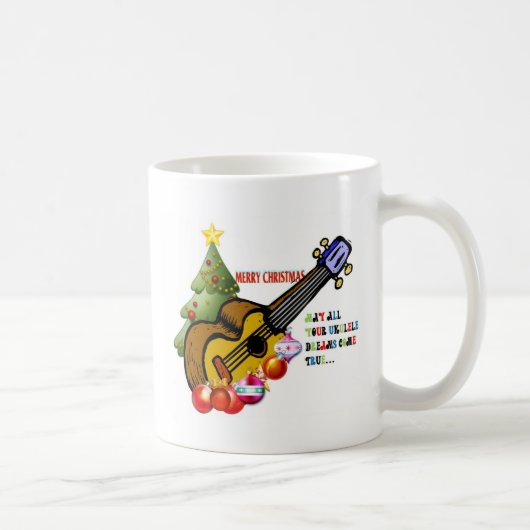 クリスマスのウクレレのワイシャツ コーヒーマグカップ (右)