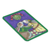 クリスマスのウサギの磁石の下で マグネット (右側)