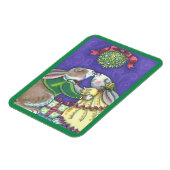 クリスマスのウサギの磁石の下で マグネット (左側)