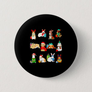 クリスマスのウサギ うさぎ クリスマス プレゼント Xmas 缶バッジ