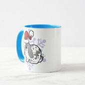 クリスマスのウサギ(だらしない耳の滑らかな毛) マグカップ (正面左)