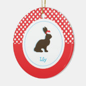 クリスマスのウサギ|の休日のオーナメント セラミックオーナメント (左)