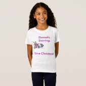 クリスマスのウサギ Tシャツ (正面フル)