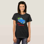 クリスマスのウッディトラック Tシャツ (正面フル)