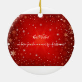 クリスマスのウンチの帽子及びスカーフのおもしろいのEmojiのギフト セラミックオーナメント (裏面)